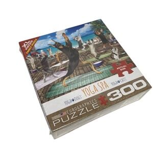 Eurographics Yoga Spa 300 XL Piece Jigsaw Puzzle Yoga Dogs Cats 8300-5454 NEW